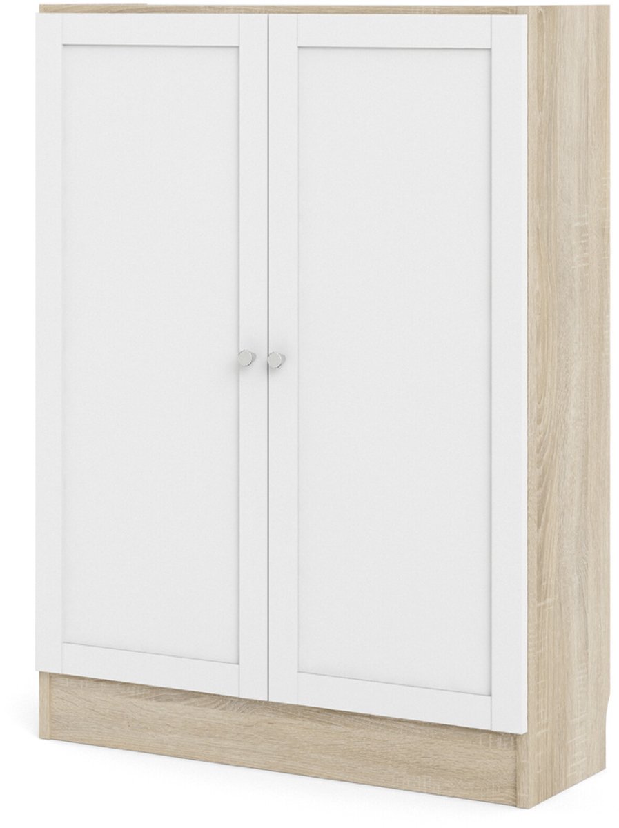 Giga Living Boekenkast Basic - Naturel/Wit - 79x107cm