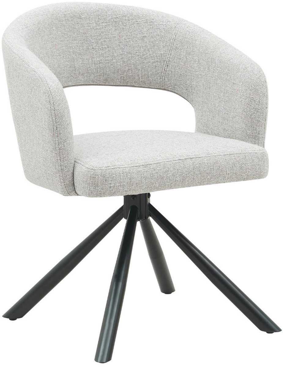 DÉJA Living Eetkamerstoel Elle - Greige Stof - Zithoogte 48cm - Set van 2