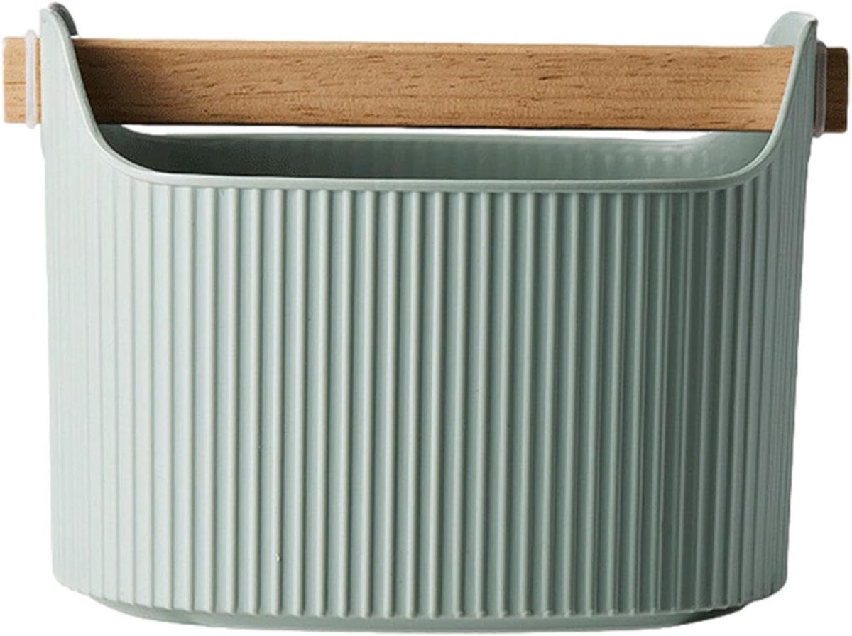 Koffiedik Opvangbak 1300 ml - Stijlvolle Houder voor Koffieprut met Antislip Bodem - Espresso Afvalbak voor Aanrecht - Elegante Container voor Koffieresten met Schokabsorberende Bodem - Groen