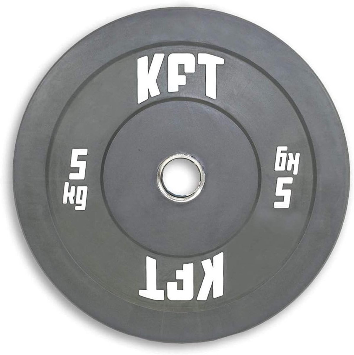 Haltergewicht gekleurde schijf 5 kg - galvaniseerd staal - rubber coating - ideaal voor gewichtheffen - ShopVlot