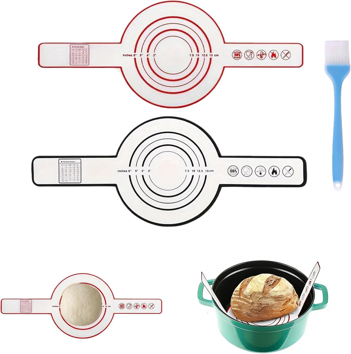 Bakmat voor brood 0.7mm - silicone - niet-plakkerig - ideaal voor deegbereiding - ShopVlot