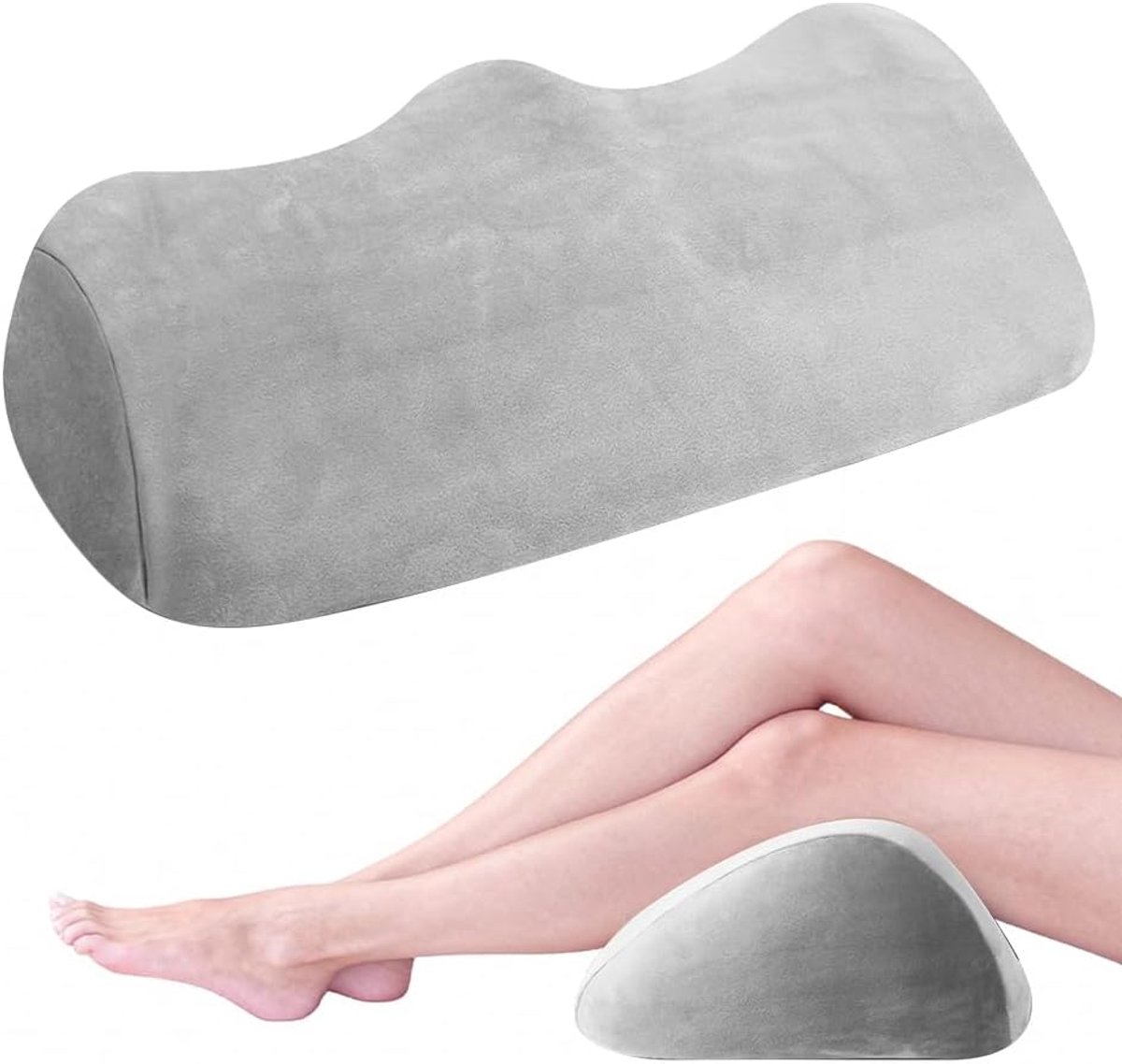 Kniekussen 55 x 30 x 10 cm - Geheugenfoam - Wasbare hoes - Verlichting van knieën en onderrug - ShopVlot