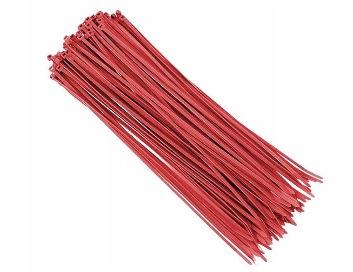 Nylon kabelbinders Rood 300x3,6mm - 100 stuks