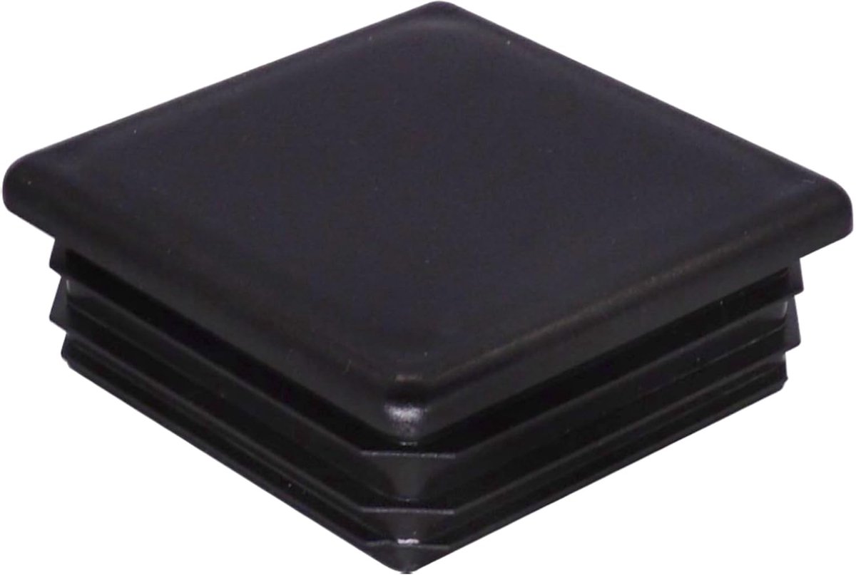 Plastic Plugs 60 x 60 mm - Zwart RAL 9005 - UV-bestendig - Voor vierkante buizen - ShopVlot