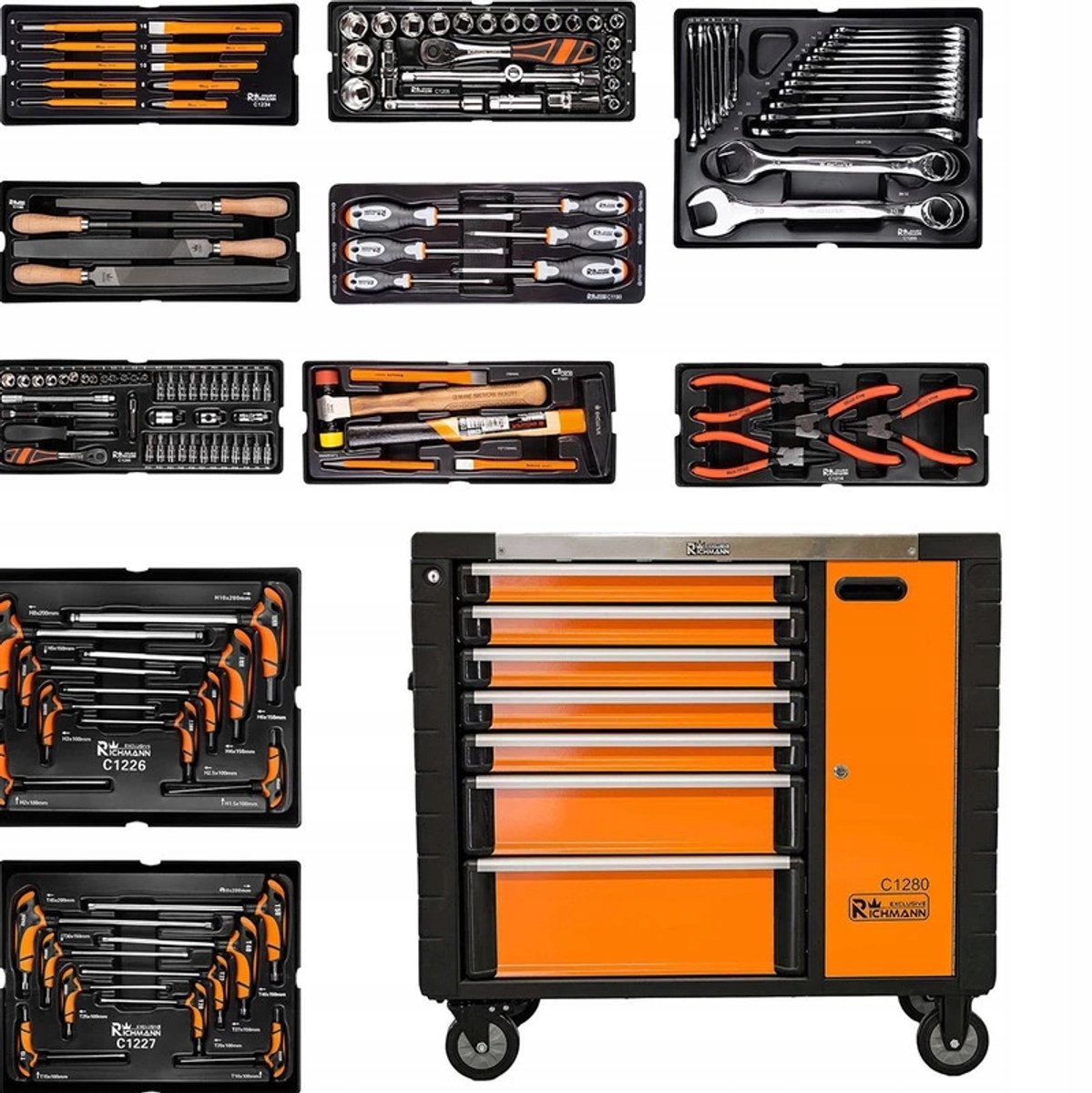 Werkplaatswagen Richmann 7 Lades + Deuren & Gereedschap