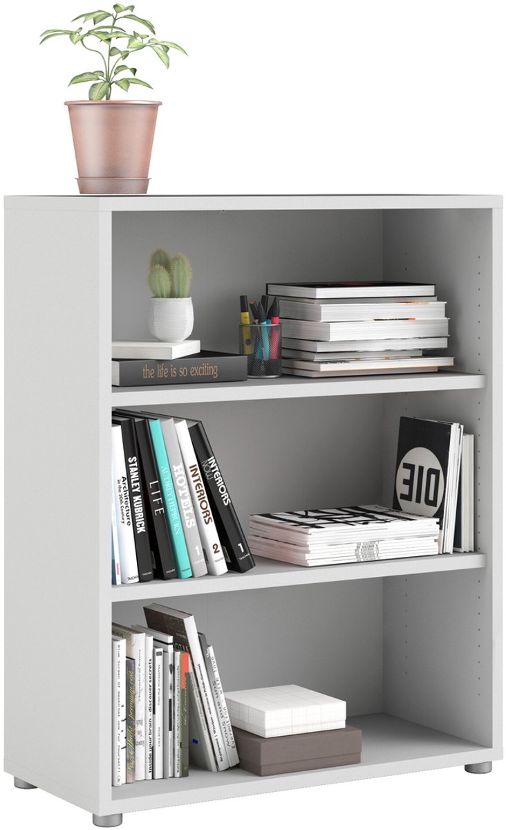 Giga Living Boekenkast Prima - Wit - 90x45x110cm