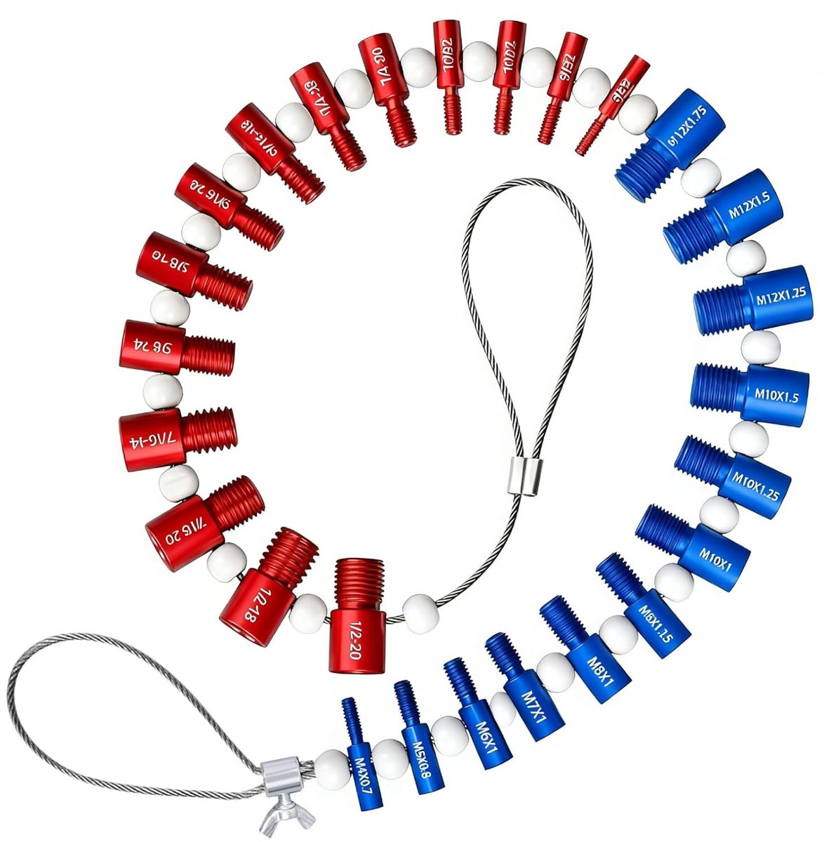 Draadtester voor Schroeven en Moeren - 26-delige Meetset - Inch en Metrisch - Precieze Inspectietool - ShopVlot