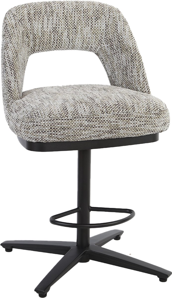 Tower Living Barstoel Caldes Ted 8 Wit/Grijs Draaibaar - Set van 2