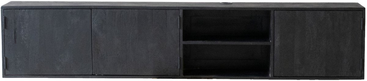 Giga Meubel Tv-Meubel Zen - IJzer/Mangohout - Zwart - 200cm