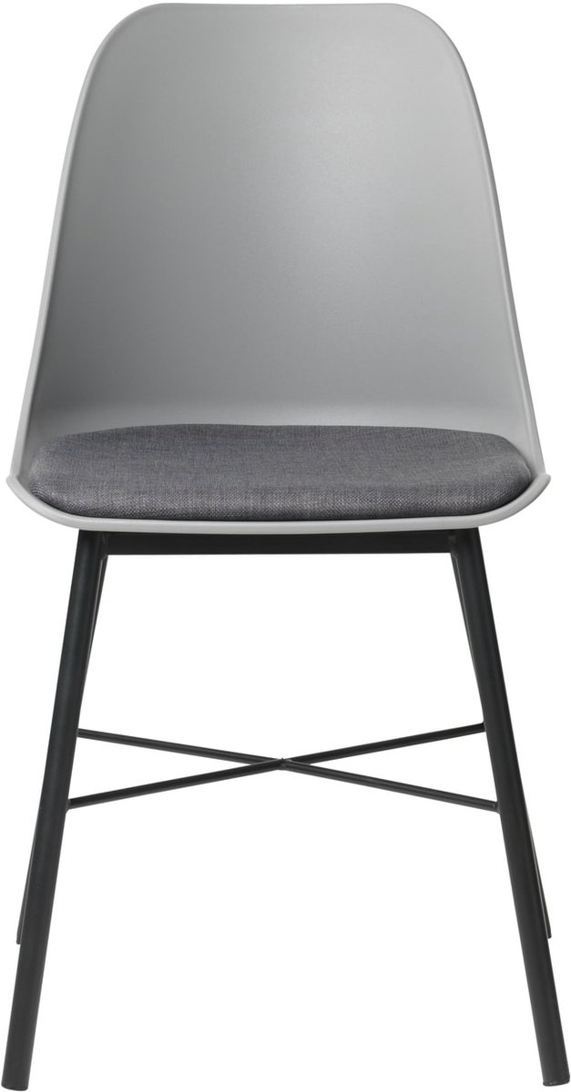 Eetkamerstoel Grijs - Stof/Textiel - 54x47x83cm - Zithoogte 47cm - Set van 2