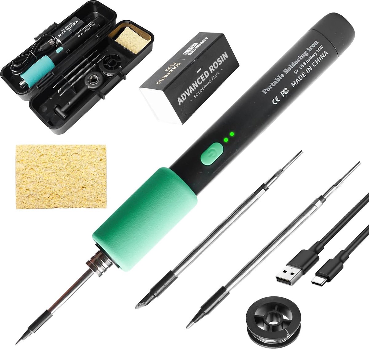 Loodgieterspook 15W - Draadloze soldeerset - Verstelbare temperatuur - Ideaal voor elektrische reparaties - ShopVlot