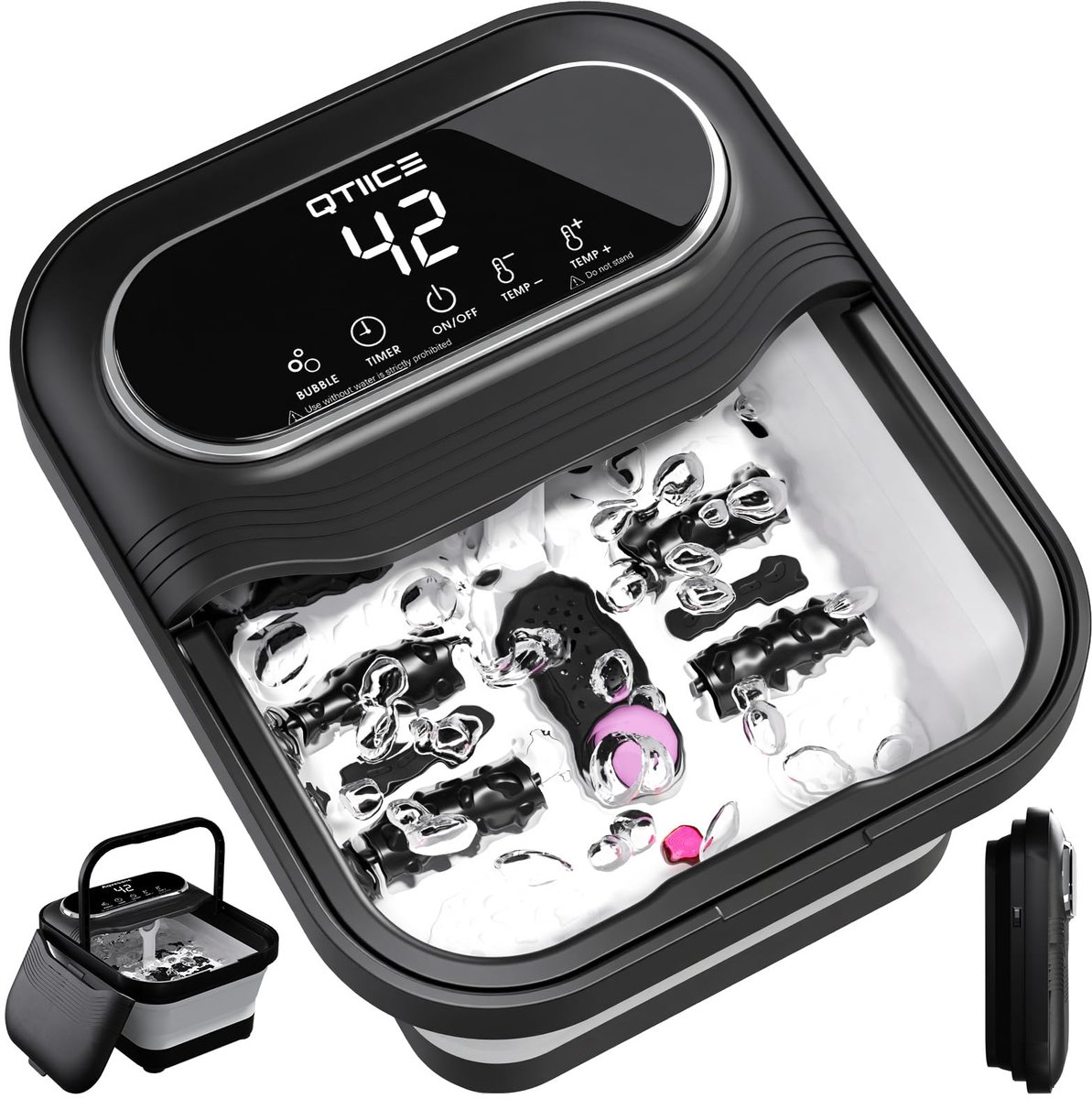Inklapbaar voetbad met lcd-temperatuurregeling - compact - ontspannend - ideaal voor thuisgebruik - ShopVlot