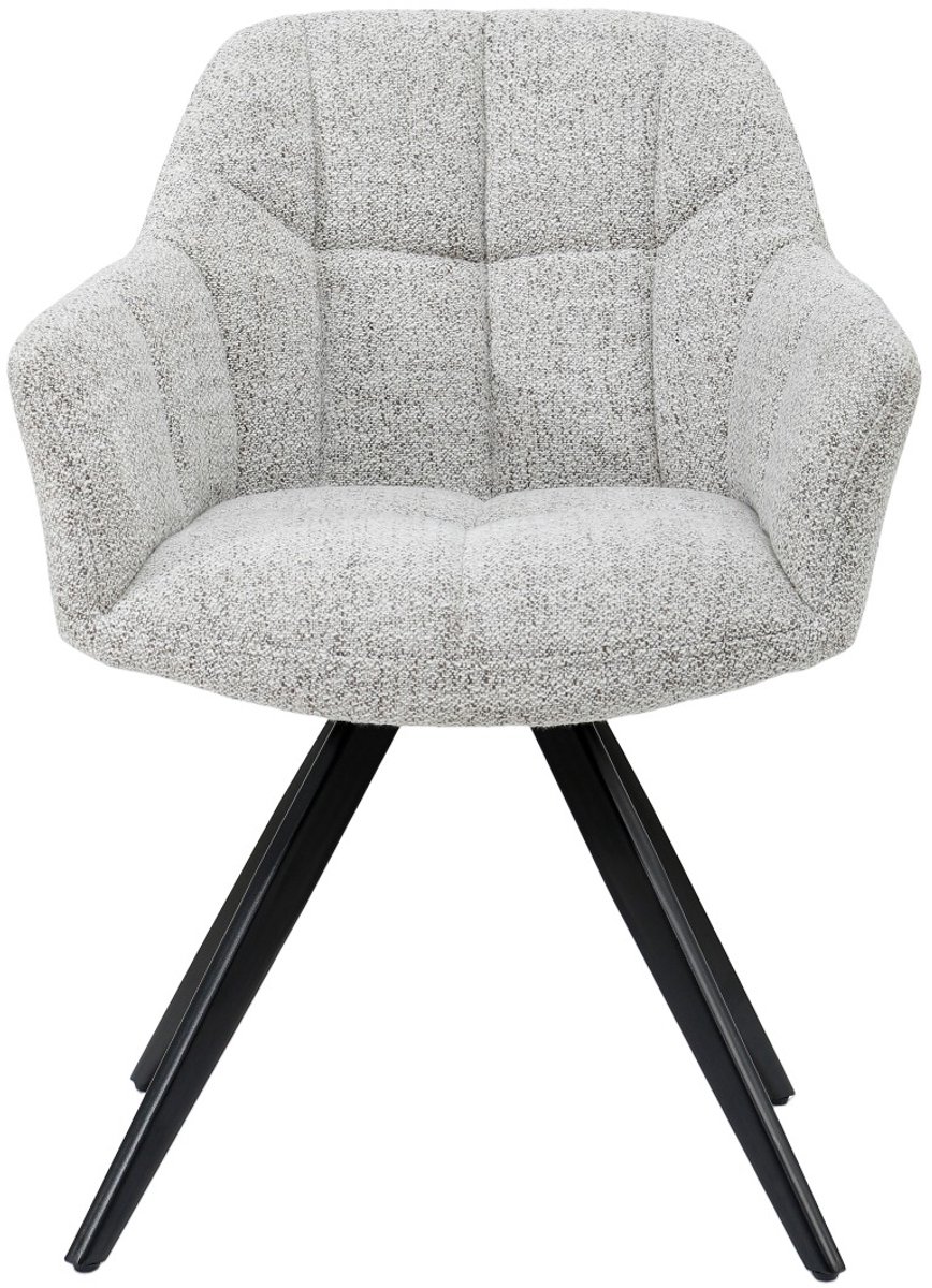 Livingfurn Eetkamerstoel Tommy - Beige Stof - Zithoogte 48cm - Set van 2