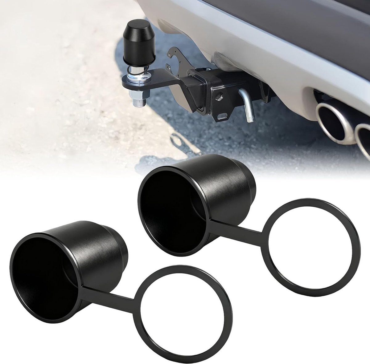 Trekhaakafdekking 2 stuks - Universele beschermkap - Waterdicht en stofdicht - Voor auto, camper en aanhanger - ShopVlot