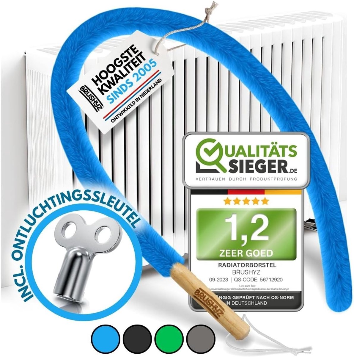 Radiator borstel 115 cm - Flexibel microvezel - Voor betere luchtkwaliteit - Efficiënt reinigen van verwarming - ShopVlot