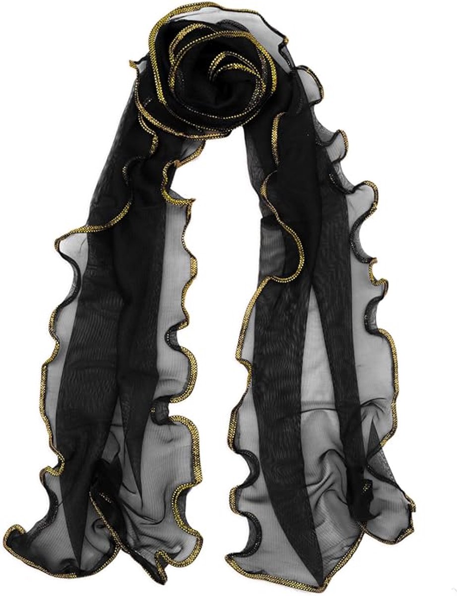 Deze lichtgewicht, doorschijnende sjaal voor dames kan als omslagdoek of hoofddoek gedragen worden. Hij is zacht, comfortabel, veelzijdig en afgewerkt met pailletten. De sjaal heeft een perfect formaat en is geschikt voor alle seizoenen.