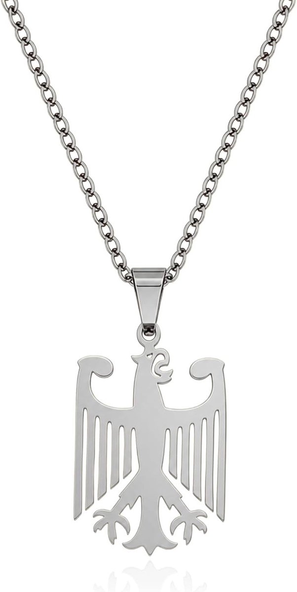 Adelaarsketting voor heren 30 mm - roestvrijstaal - dagelijks gebruik - trendy accessoire - ShopVlot
