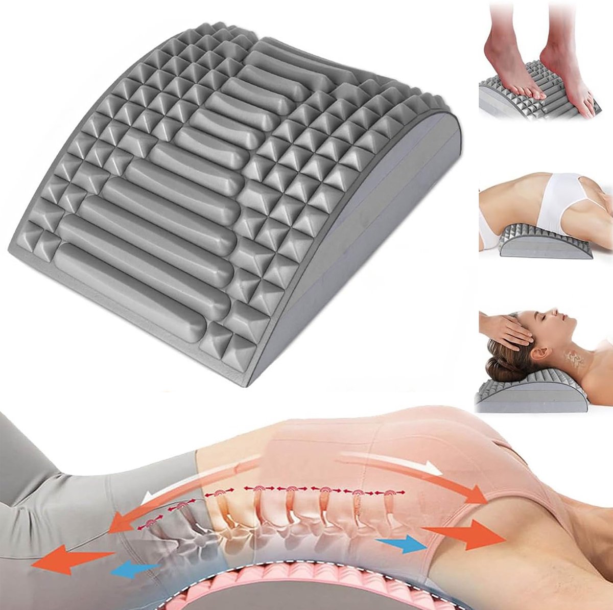 Rugstrekbank, Rugnekkraker, Nek-en Rugstrekker, Taillemassageapparaat Voor Verlichting Van Rugpijn.