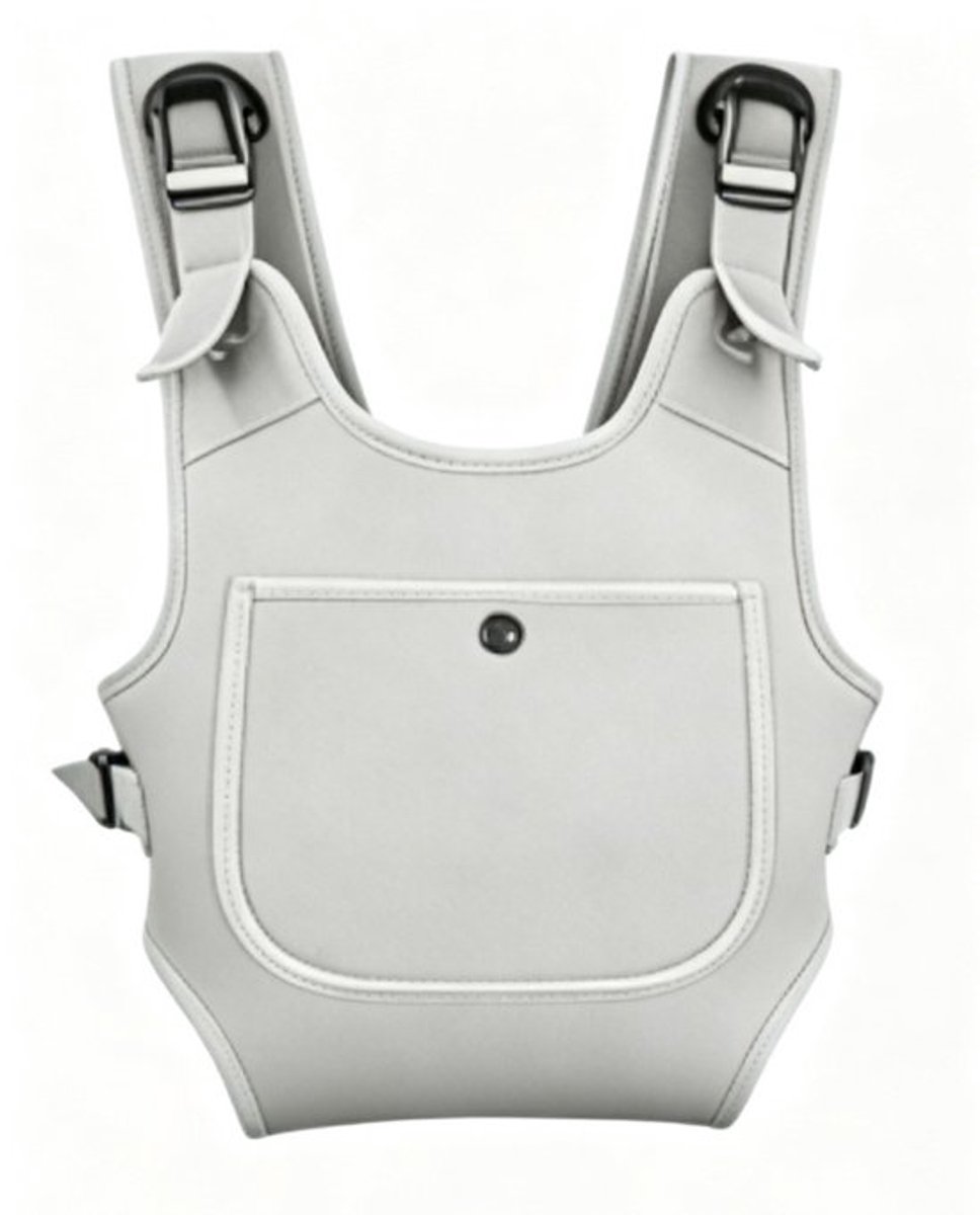 1 stuk - neoprenen water baby riem - pasgeboren tot klein kind - ergonomische waterdichte baby borststeun - verstelbare schoudergriem - lichte baby dragen uitrusting - geschikt voor de zomer zwembad zwemmen en strand - grijs