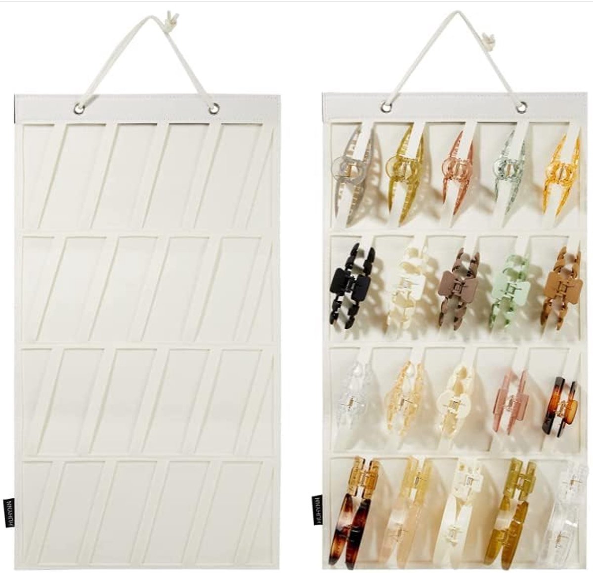 Haarclip Opbergrek - Hangende Wandhouder voor Meisjes Haaraccessoires - 25 x 13,7 cm - Muurbevestiging voor Haarspelden en Clips - Organisatie Rek voor Haarstyling
