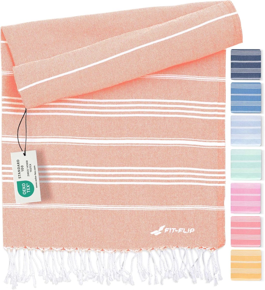 Hammam handdoek XXL - 100% katoen - sneldrogend strandlaken - ideaal voor sauna en hamam - ShopVlot