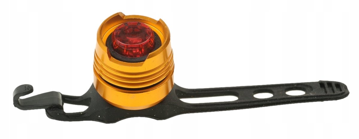 Oranje Metalen Fietslamp achterlicht - LED, 240° Hoek