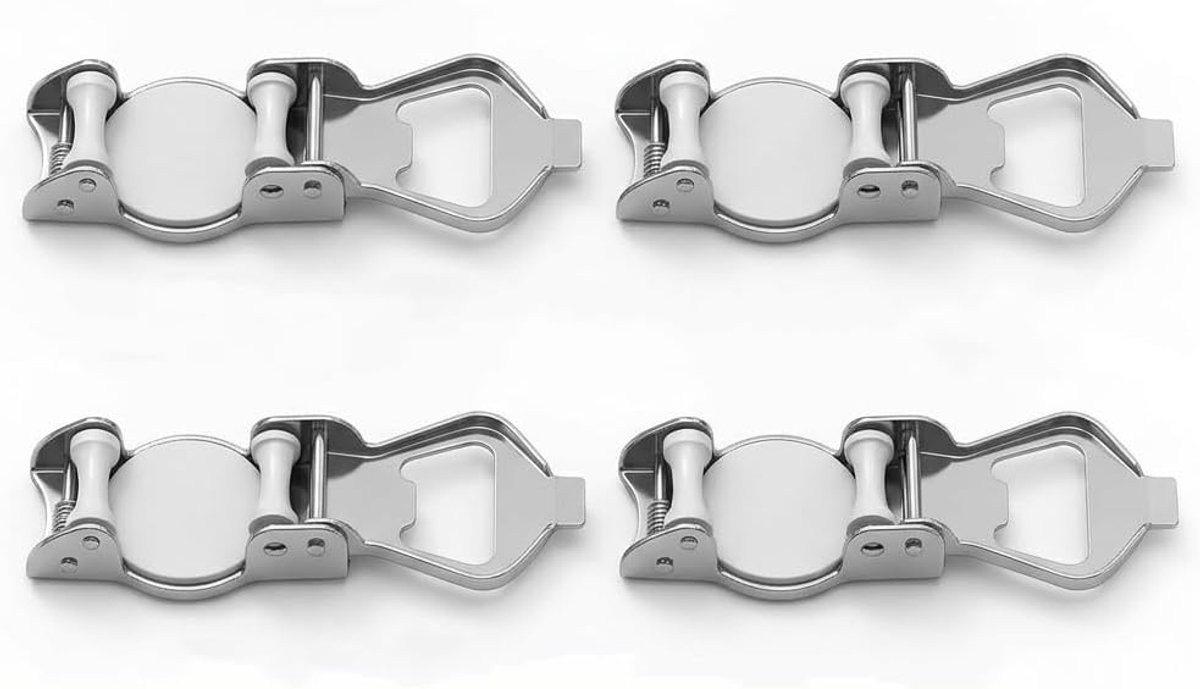 Bierflesopener 4 stuks - roestvrij staal - inklapbaar - ideaal voor thuisgebruik - ShopVlot