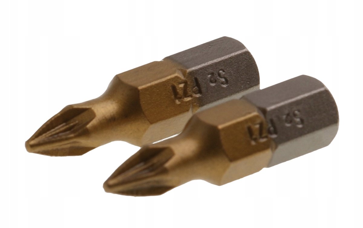 Titanium Schroefbits PZ1 x 25mm - 2 stuks