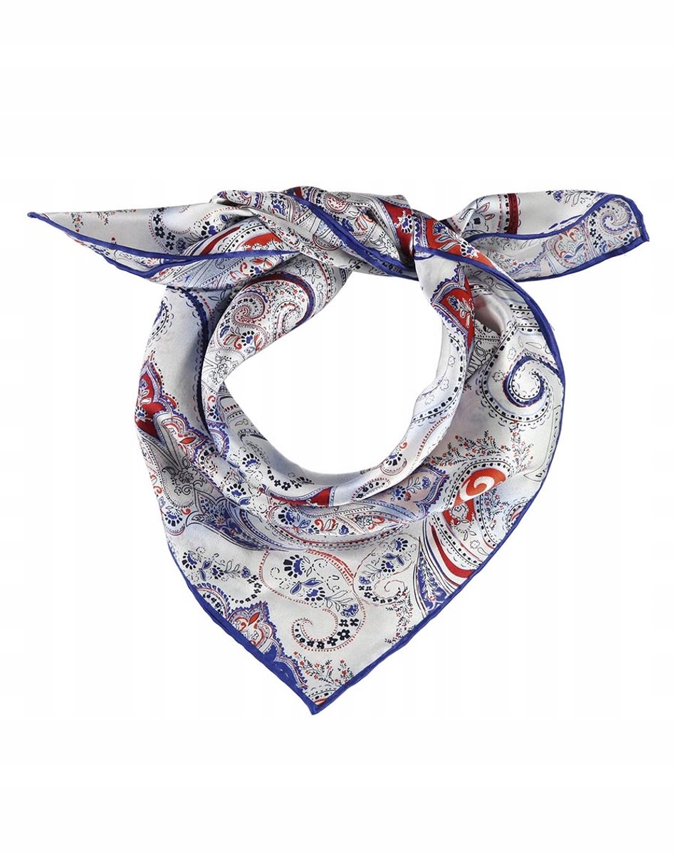 Passigatti Zijden Dames Sjaal Blauw Elegant 53x53 cm