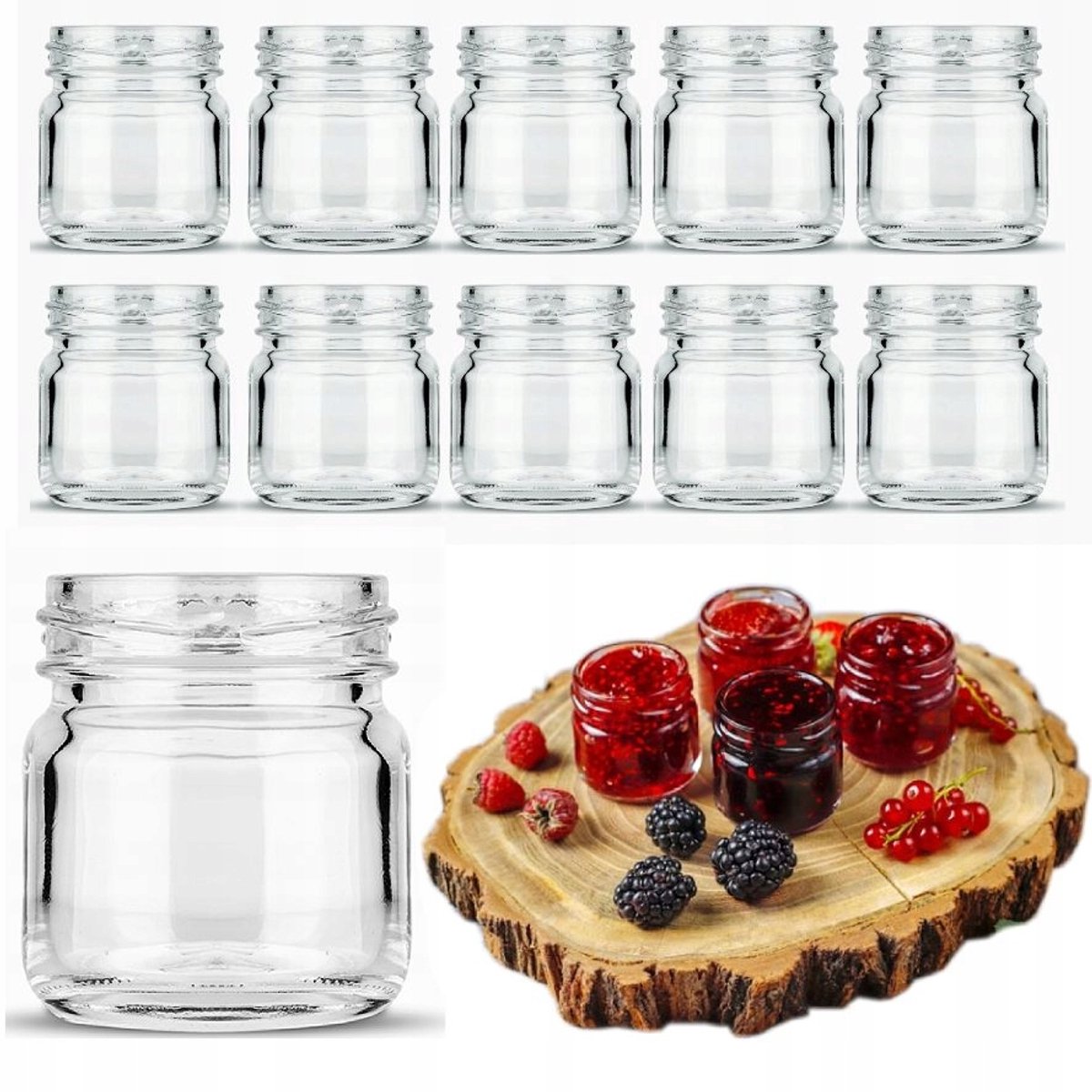 100x Glazen Potjes 40ml - Ideaal voor Honing, Jam, Kruiden & Kaarsen