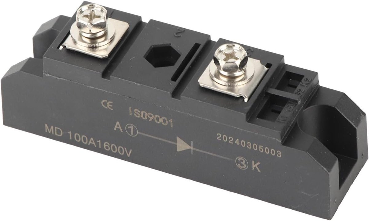 Bridge gelijkrichter 100A 1600V - 2 klemmen - hoge warmteafvoer - eenvoudige installatie - ShopVlot