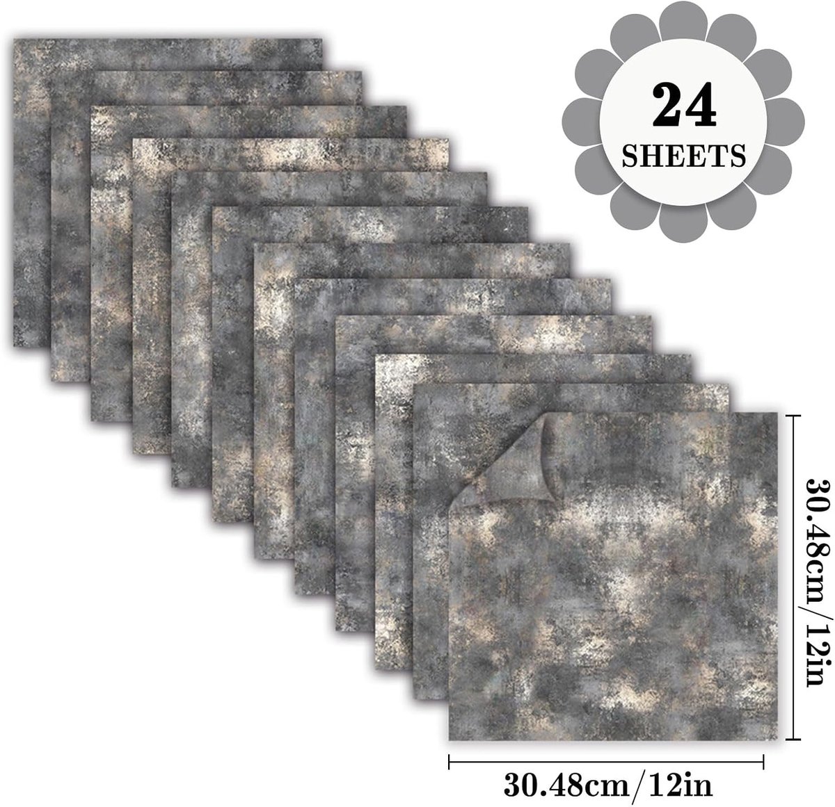 Scrapbookpapier 30,5 x 30,5 cm - dubbelzijdig vintage motief - 24 unieke designs - perfect voor creatief dagboek - ShopVlot