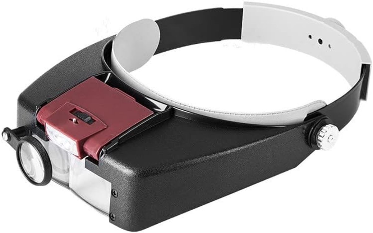 Head Magnifier 1.5X 3X 8.5X 10X - Met LED Lamp - Lichtgewicht Hoofdband Vergrootglas - Ideaal voor Precisiewerk - ShopVlot