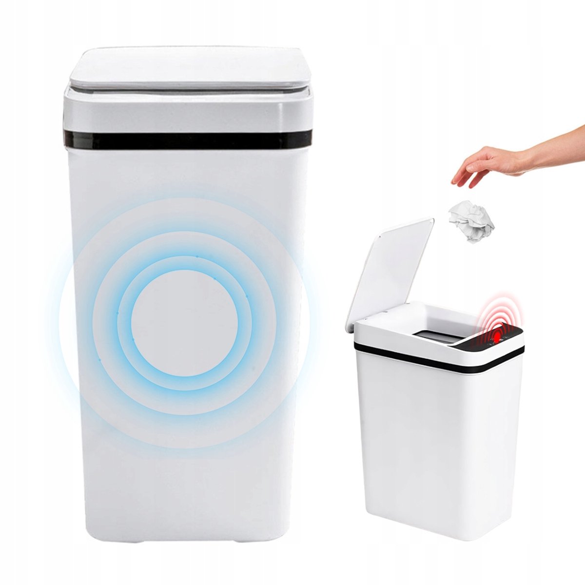Slimme Afvalbak met sensor, 12L, waterdicht