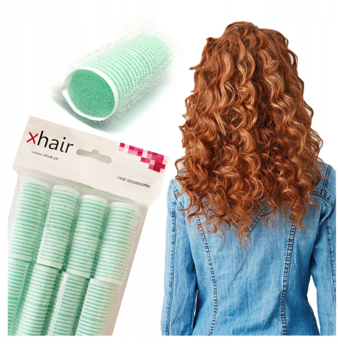 Merkloze Haarrollers met Klittenband, Zacht, voor Slapen, 20mm, 12 Stuks