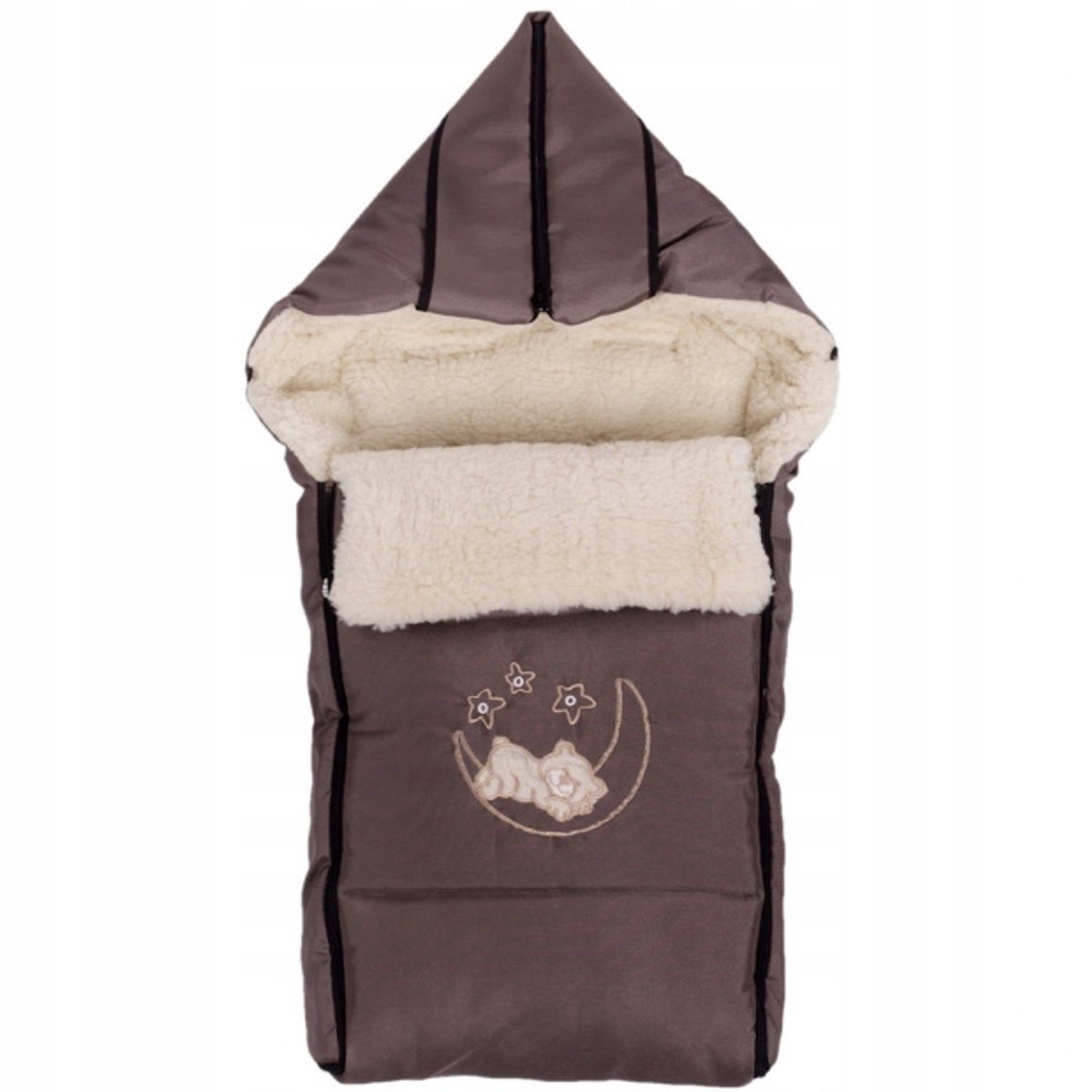 Merkloos Baby Slaapzak Wol Bruin 40x90 cm