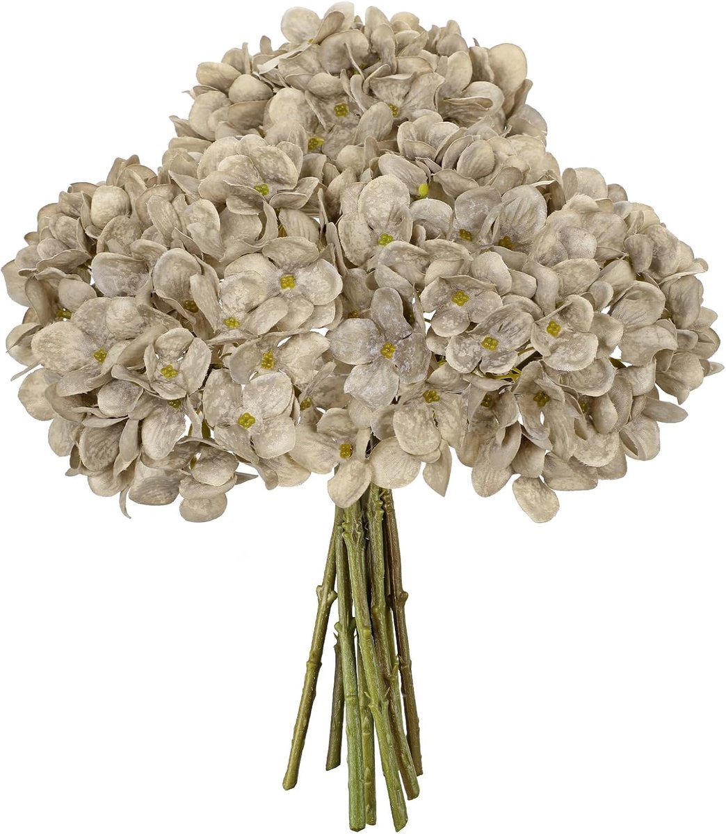 Hortensia kunstmatig als echt boeket kunstbloemen herfst decoratie kunstbloem - ShopVlot
