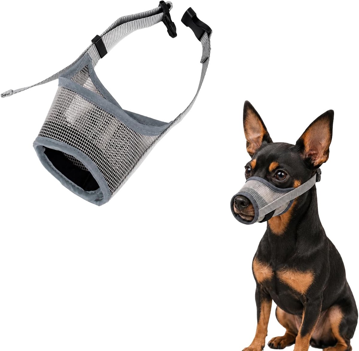 Muilkorf voor honden, zachte muilkorf voor middelgrote en kleine honden, bijtbescherming (S) - ShopVlot