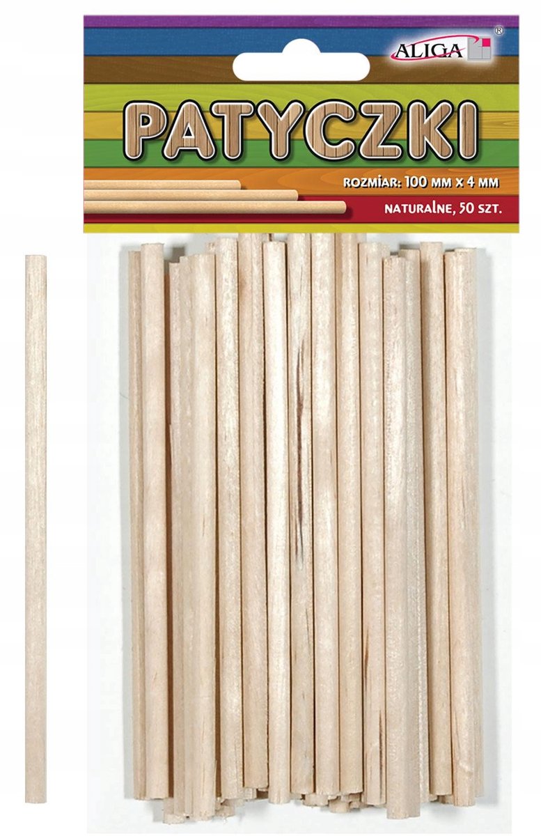 Natuurlijke Houten Stokjes 50 stuks - 100x4 mm