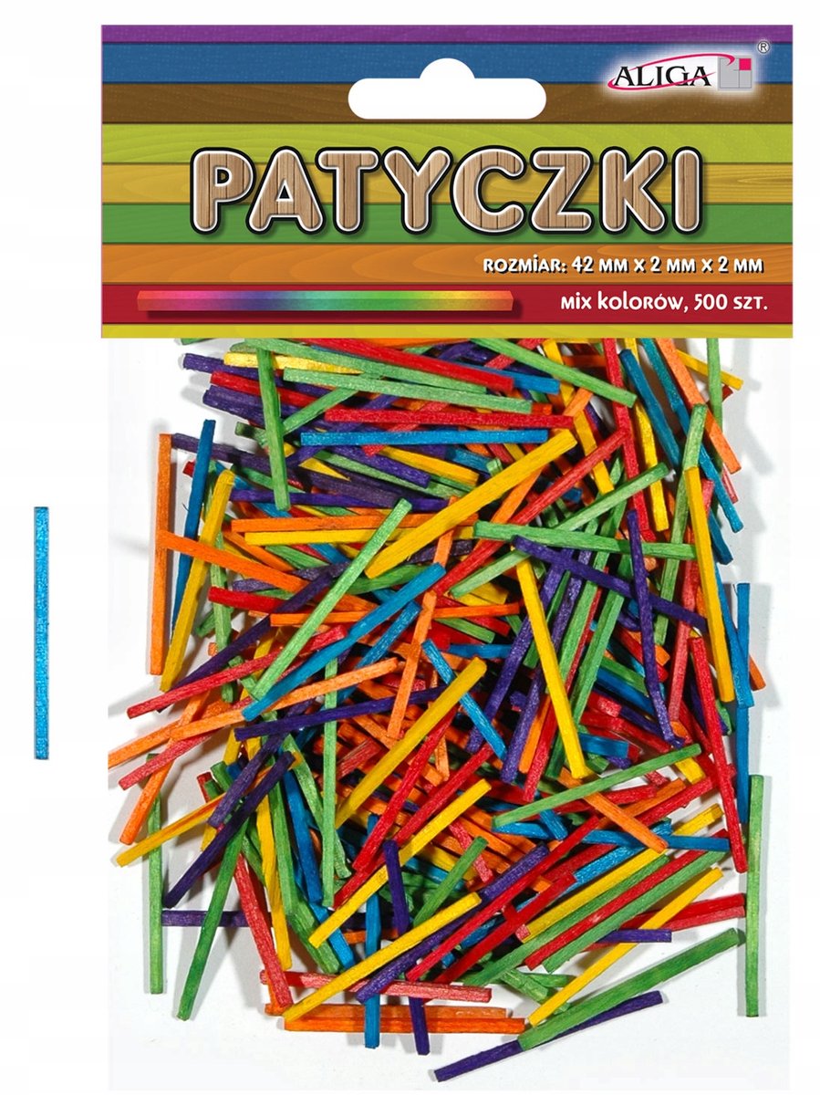 Aliga Creatieve Lucifers 4.2cm, 500 Stuks - Mix Kleuren