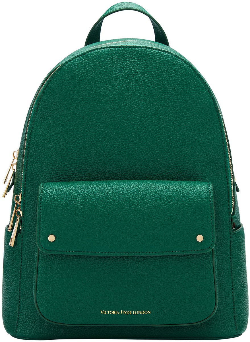 Victoria Hyde "Alexandra - Rugtas - Rugtas dames - Waterdicht - Klein - Anti-theft Vakje - Kwalitatieve Kunstleren Rug Tas - Handbagage Backpack voor Reizen & Zaken - Damestas - Groen