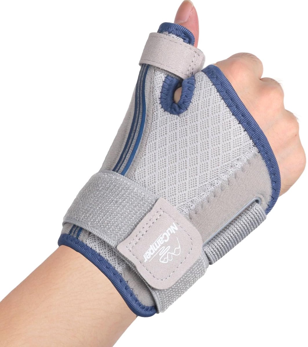 NuCamper Finger Splint for Thumb Rails, Wrist Splint, Thumb Guard, Right and Left, Breathable Thumb Brace, Finger - ShopVlot