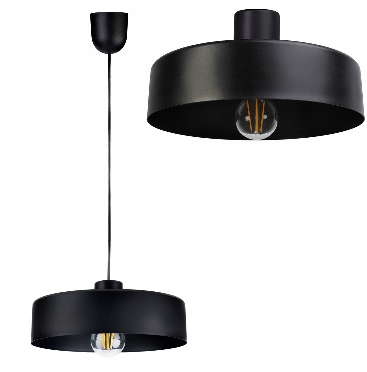 Hanglamp Kubus XL LED E27 Metaal Zwart - Stijlvolle Verlichting