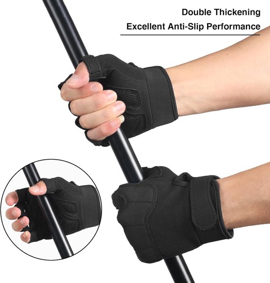 Koelende fiets handschoenen - Fiets handschoenen - Mountainbike handschoenen - Fiets handschoenen voor heren en dames - Ademende sport handschoenen - Geschikt voor fietsen - Kracht training - Schokbestendig - Anti-slip - Ademend (XL) van Merkloos — afbeelding 5