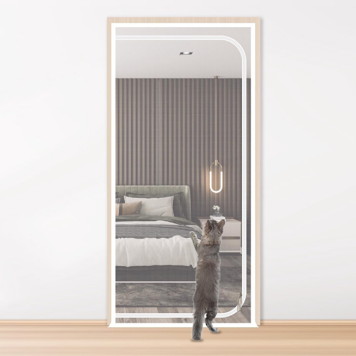 Kattenluik XXL - Wit - 85 x 200 cm - Dubbelzijdige Rits - Voor Katten en Honden