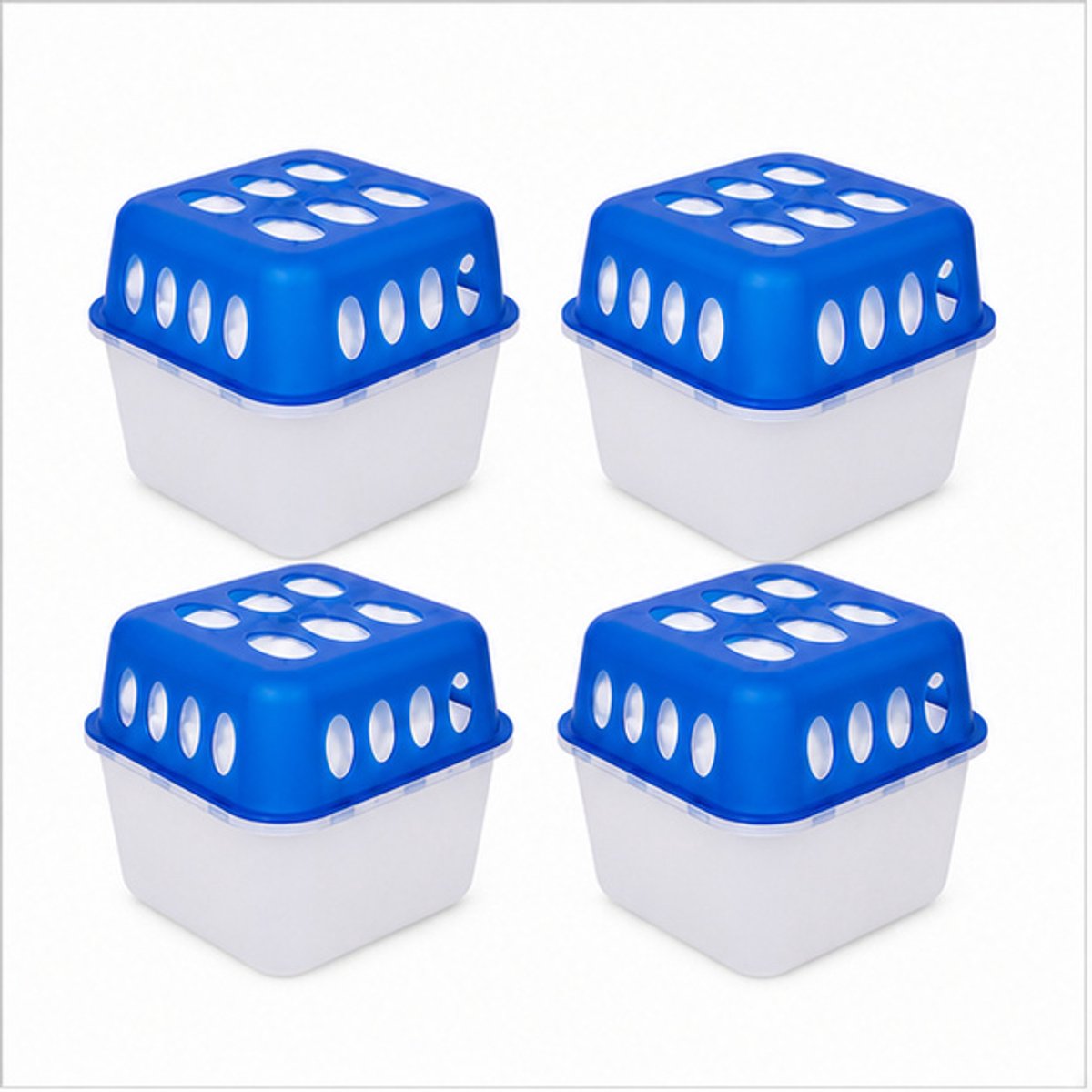Vochtvanger compact 4 stuks - Inclusief 8 x 400 g granulaat