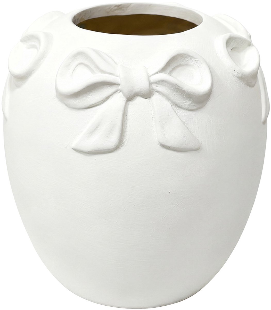 Clayre & Eef Vaas Wit Terracotta