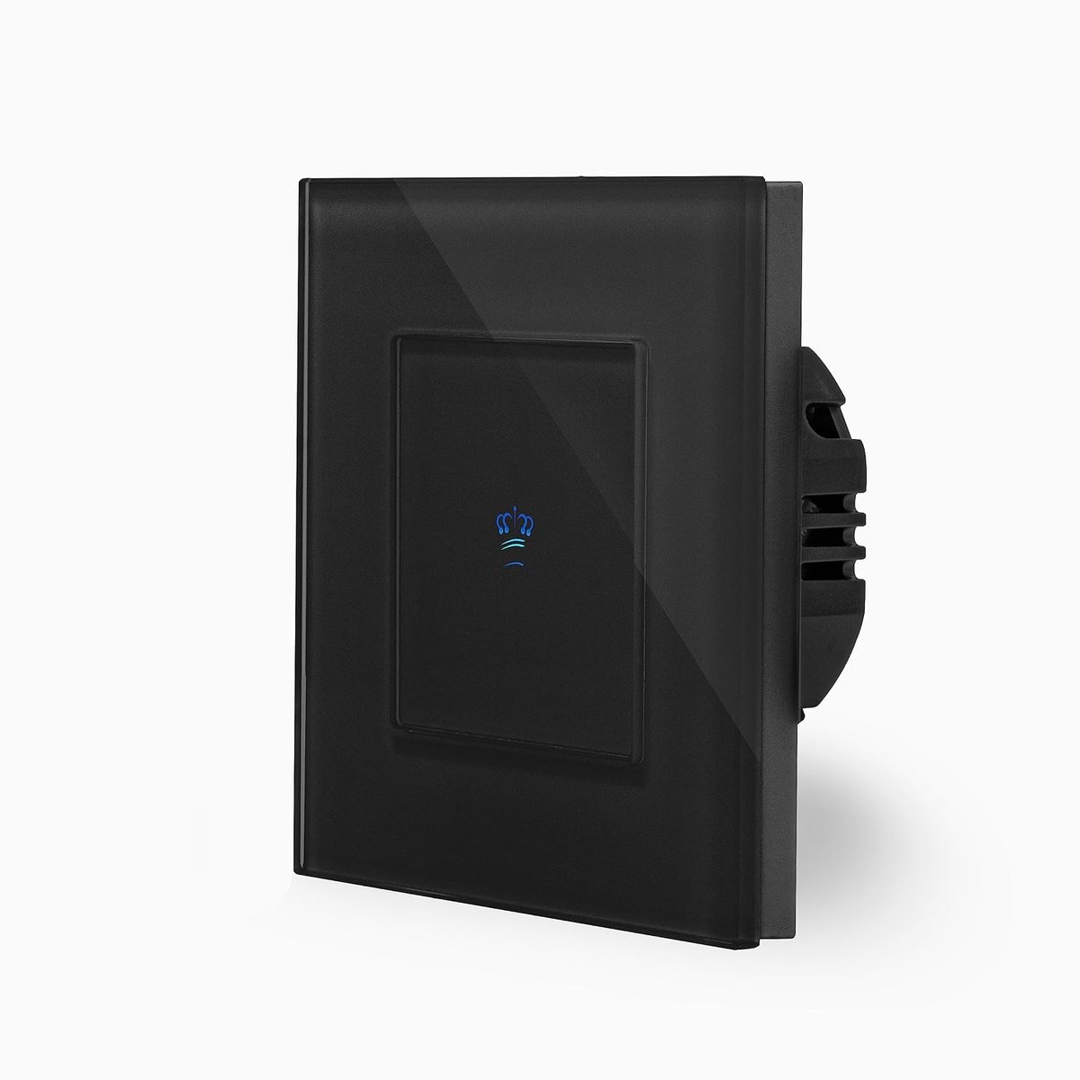 KRONE Smart Simple WIFI Touch Light Switch On/Off 1-gang in Glass Frame in Black 1-Way Smart Home Glass Touch Wall - ShopVlot