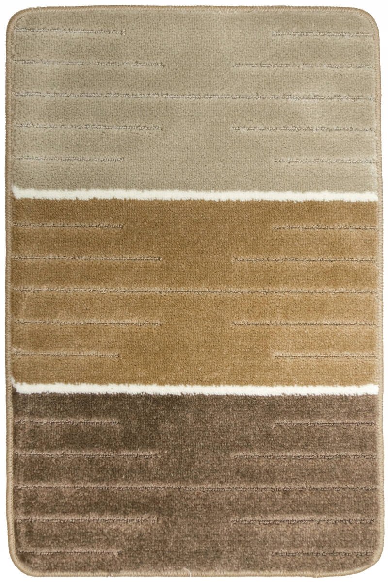 Antislip Badmat Como 50x80 cm Beige Crème Gestreept
