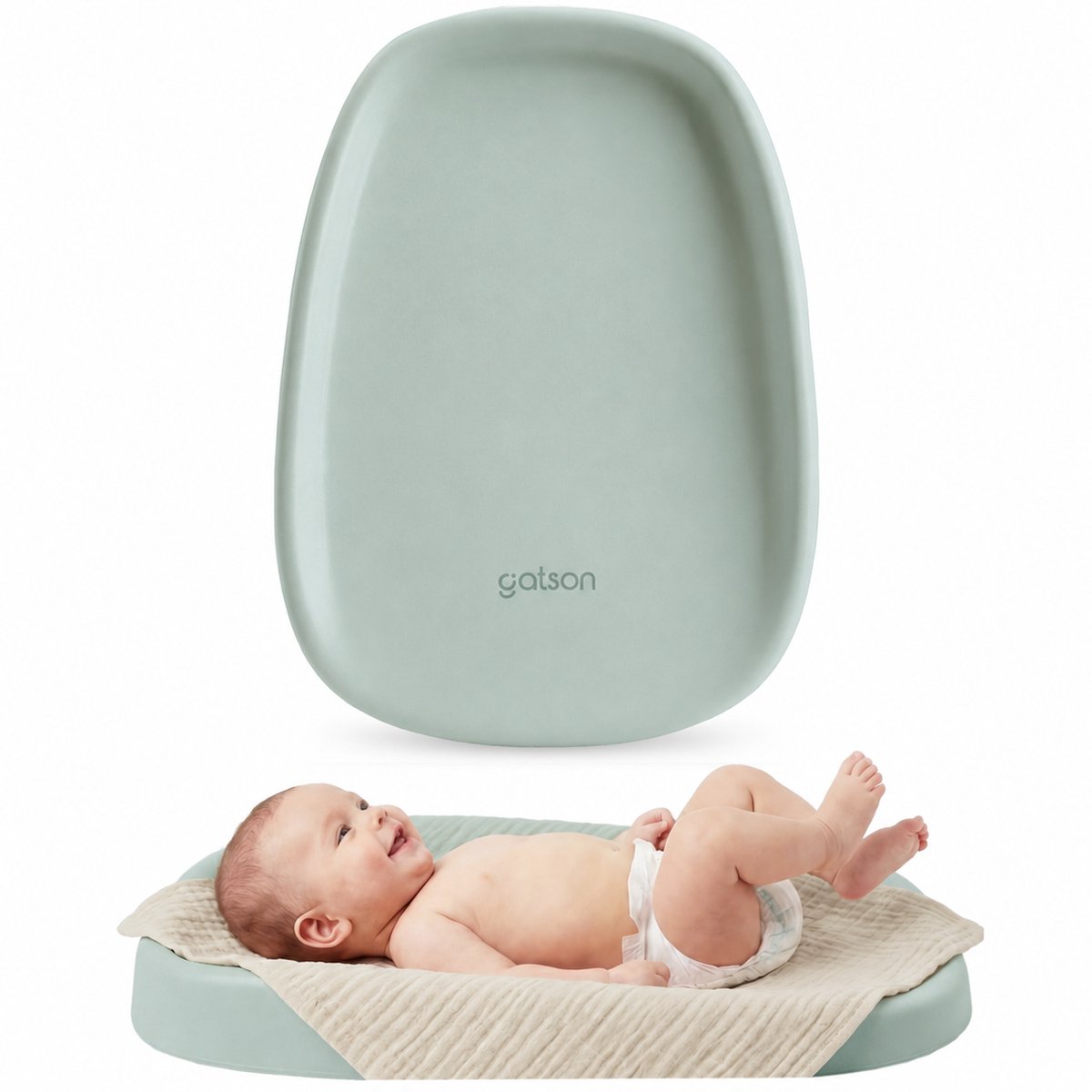 Gatson Aankleedkussen - Inclusief Hydrofiele Doek - Hygiënisch & Comfortabel Verschoonkussen - Verschoonmatje - Verzorgingskussen - Waskussen Baby - Verschoningsmatje - Verschoningskussen - Babyshower